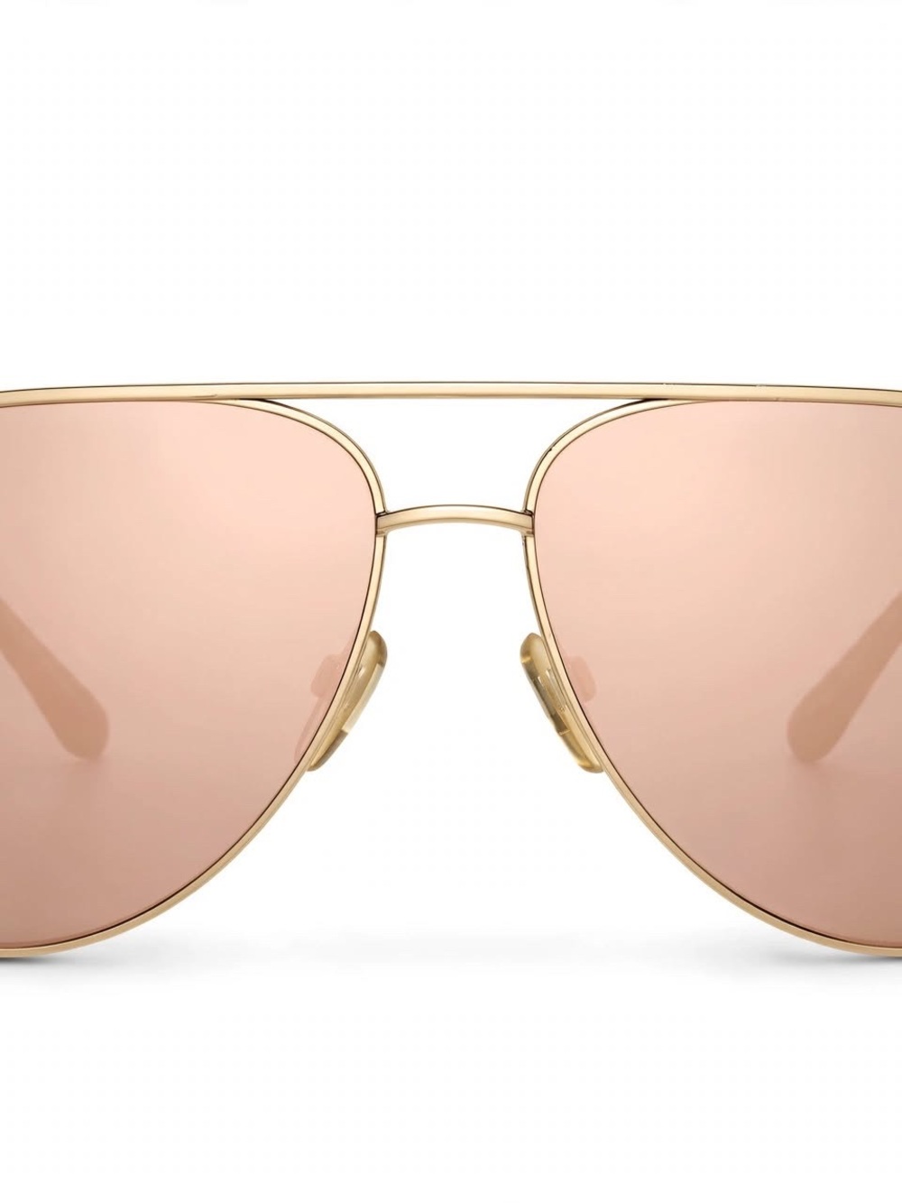 QUAY Rose Gold Frame Pink Lens Aviator Sunglasses - Women
